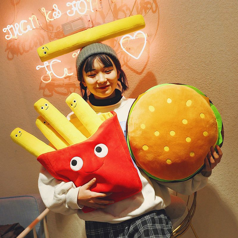 Foody Snacks - ฮัมบูร์ก French Fries Plush Snacks หมอน
