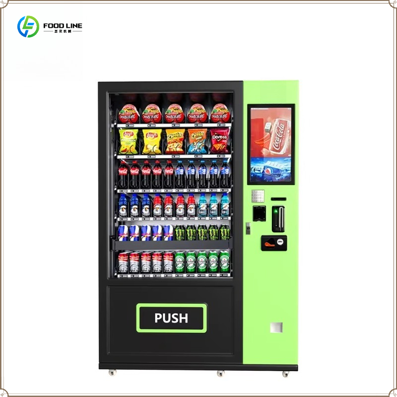 Food Drink Snacks - ตู้จำหน่ายสินค้าอัตโนมัติอัจฉริยะสำหรับอาหารและเครื่องดื่ม ตู้จำหน่ายขนมแบบหน้าจอสัมผัส FL ปรับแต่งได้