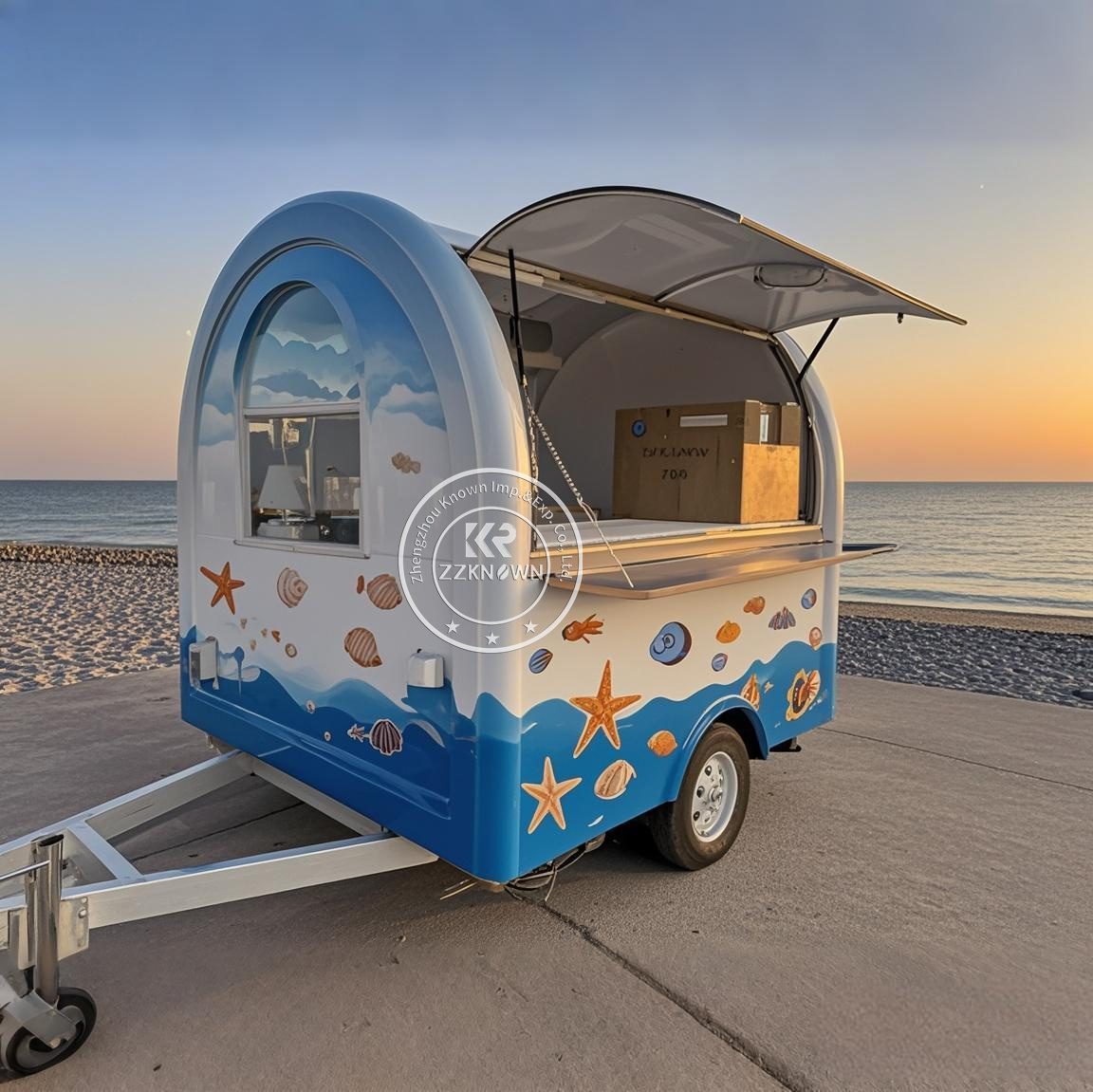 Food Snacks Catering - Consession Food Trailer Cart รถพ่วงจัดเลี้ยงขนมมือถือ รถบรรทุกอาหารพร้อมเตาอบพิซซ่า