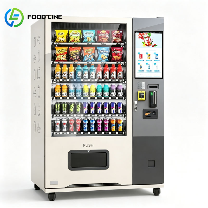 Food Drink Snacks - ตู้จำหน่ายเครื่องดื่มอัตโนมัติเชิงพาณิชย์ เครื่องจ่ายเครื่องดื่มเย็นอัตโนมัติ ตู้ขายขนมขบเคี้ยวอัจฉริยะ คีออสค์ขายปลีกแบบกำหนดเองได้