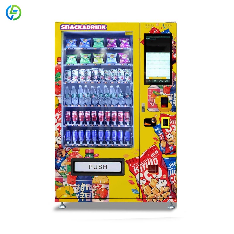 Food Drink Snacks - ตู้จำหน่ายสินค้าอัตโนมัติแบบกำหนดเองสำหรับอาหารและเครื่องดื่ม 24 ชั่วโมง รับเหรียญ ธนบัตร และบัตร