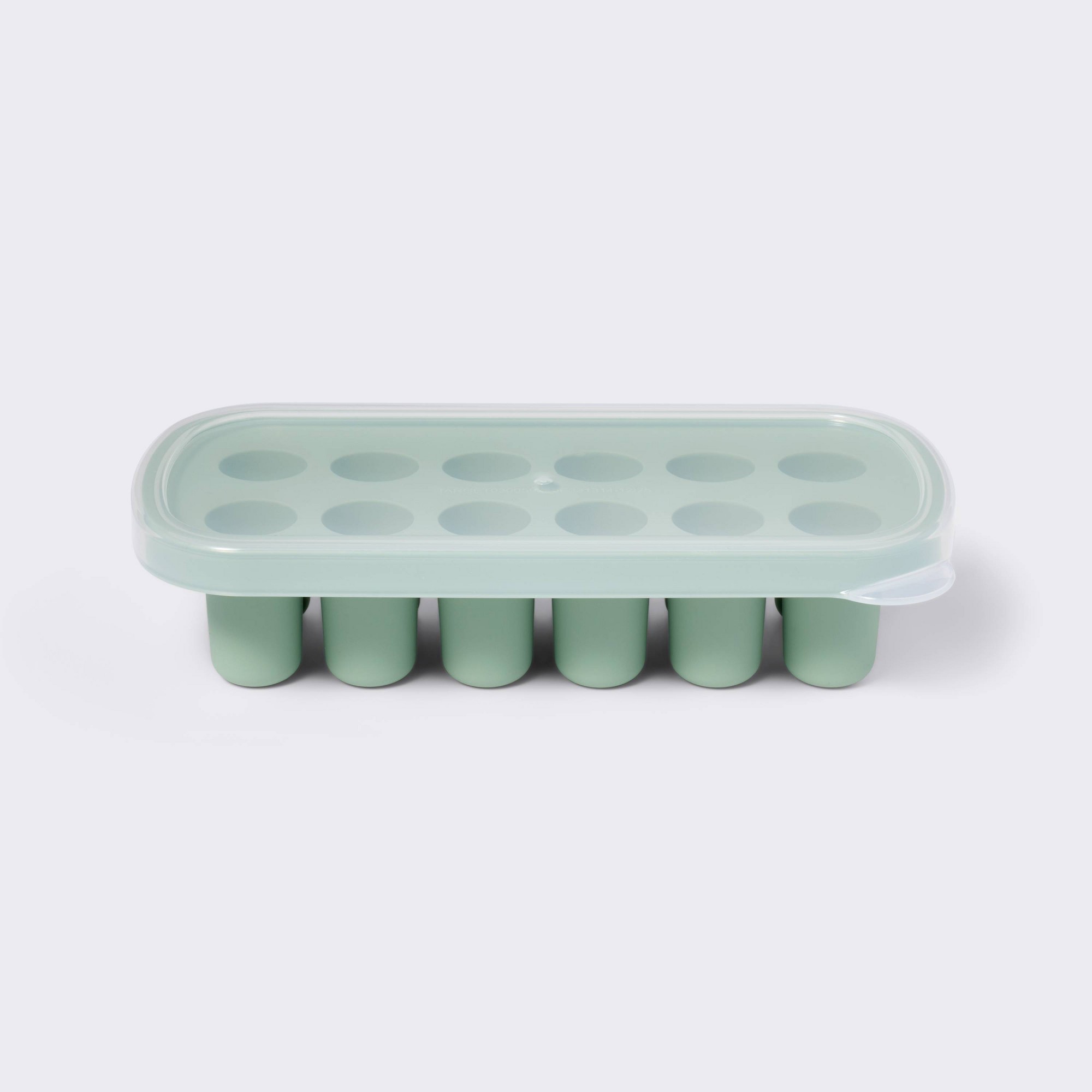 Food Snacks That Are Green - ถาดแช่แข็งอาหารเด็กสีเขียว, แม่พิมพ์เก็บอาหารแบบยืดหยุ่นสำหรับอาหารบด, ขนม, การเตรียมอาหาร, ถอดออกง่าย