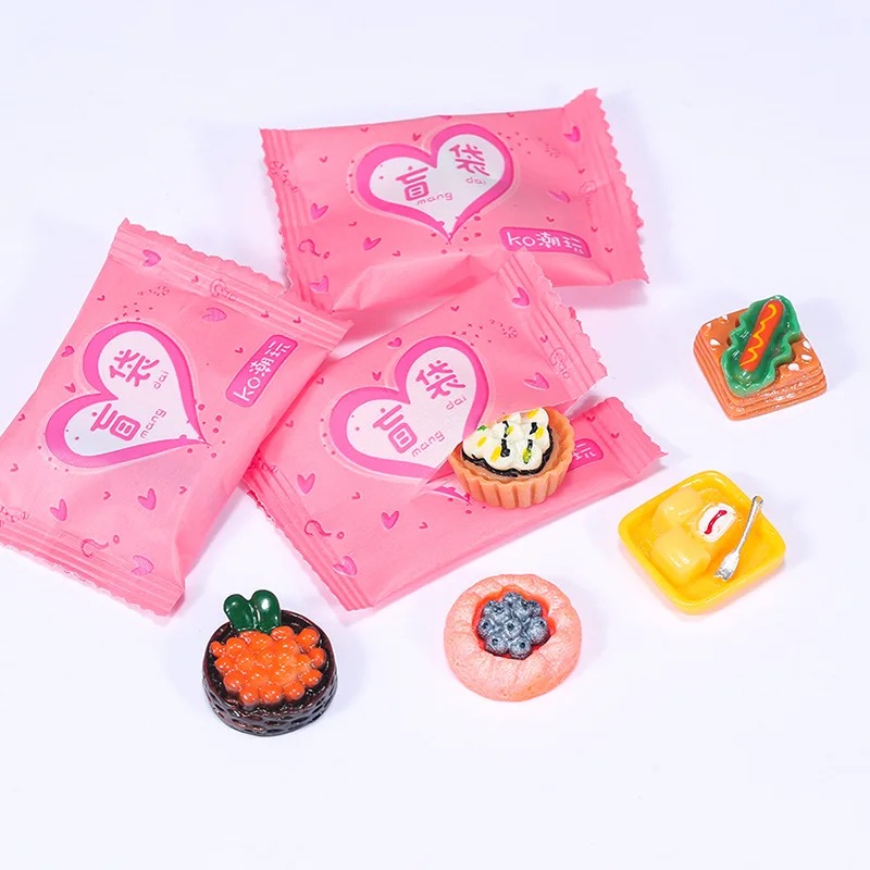 Food Drink Snacks - ของเล่นจิ๋วสไตล์สุ่ม กระเป๋า ของเล่นจำลองอาหาร ของเล่นจำลองร้านขายของชำ ขนม เครื่องดื่ม