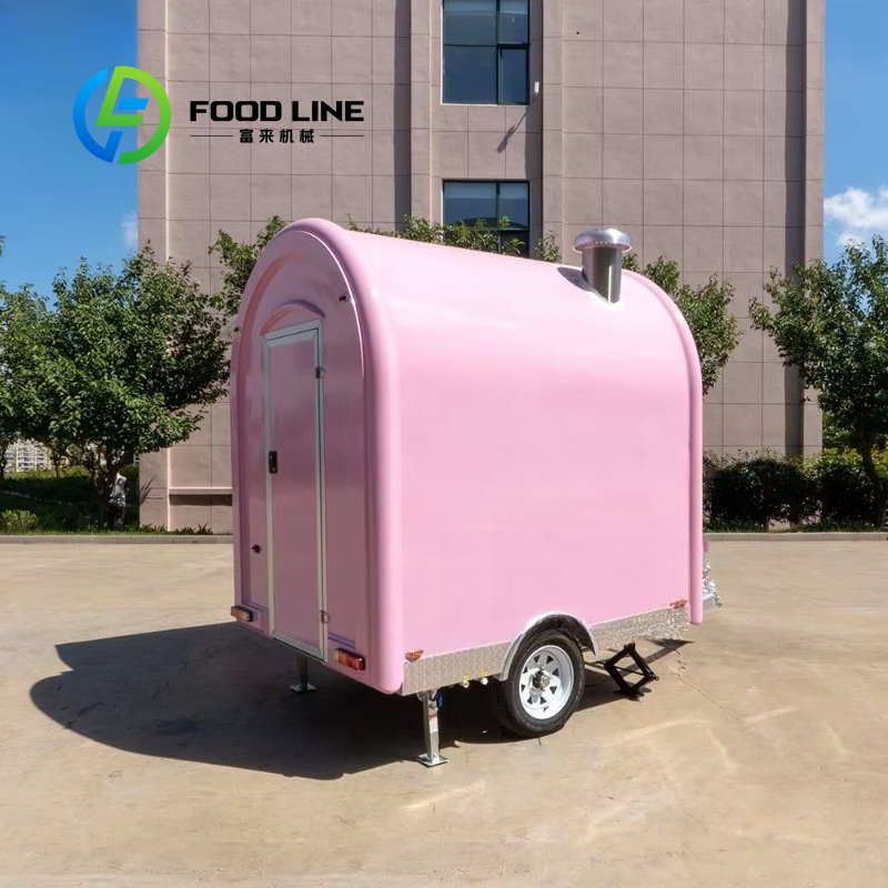 รถพ่วงขายอาหารมินิสีชมพูสไตล์ว - Food Snacks Catering บทวิจารณ์และราคา
