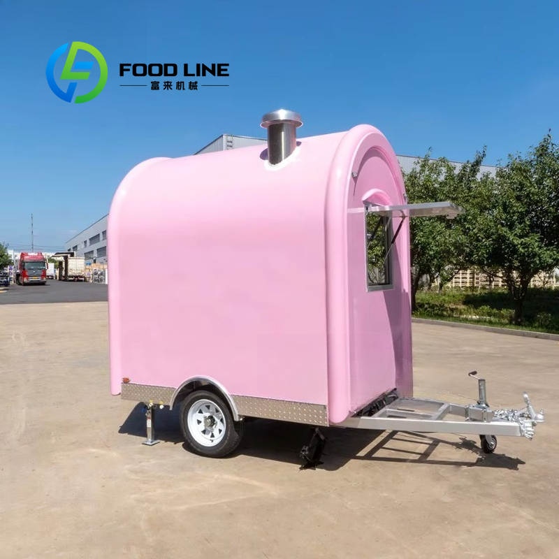 รถพ่วงขายอาหารมินิสีชมพูสไตล์ว - Food Snacks Catering บทวิจารณ์และราคา
