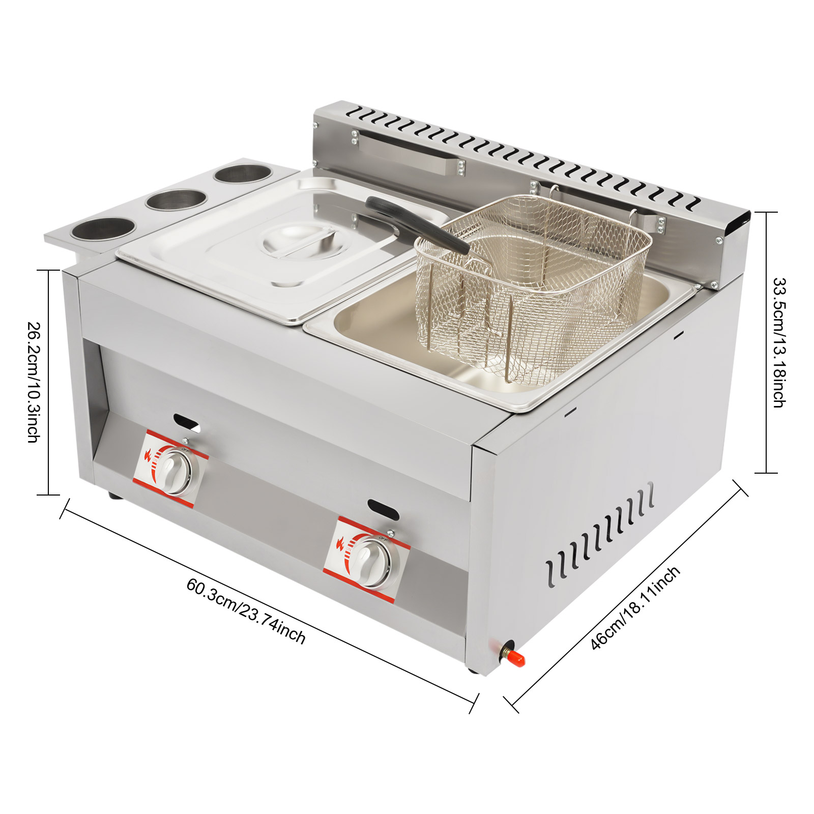 เครื่องทอดแบบใช้แก๊ส LPG 2 ถัง - Food Snacks Catering บทวิจารณ์และราคา