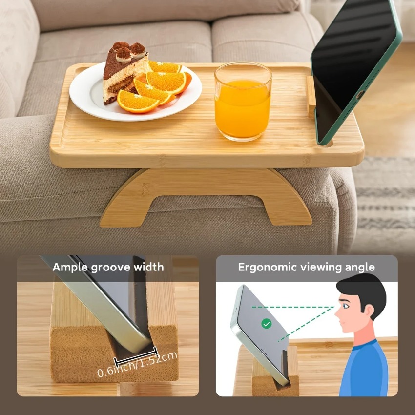 ถาดวางของพับได้ทำจากไม้สำหรับโ - Food Snacks To Eat บทวิจารณ์และราคา