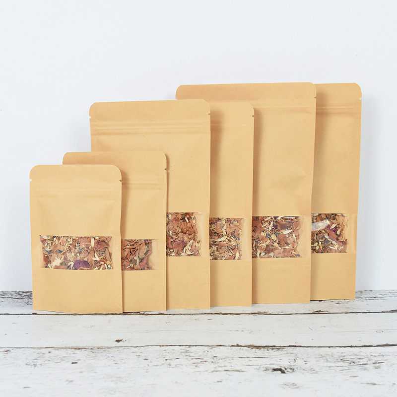20/50pcs กระดาษคราฟท์ซิปล็อคถุ - Food Snacks Gifts บทวิจารณ์และราคา