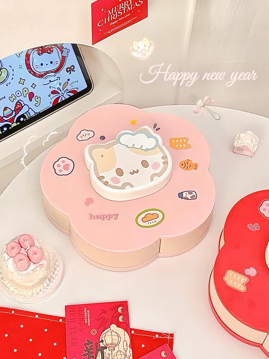 ถาดใส่ขนมแบบหมุนได้ ลายการ์ตูน - Food Snacks To Eat บทวิจารณ์และราคา